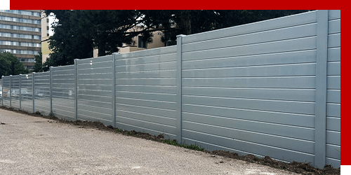 Noise fencing in commercial area